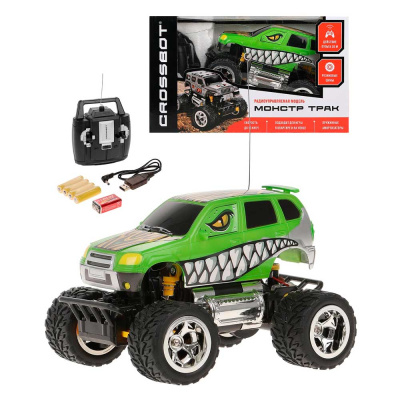 Машинка на радиоуправлении Джип Монстр трак Динозавр Crossbot 870609 1